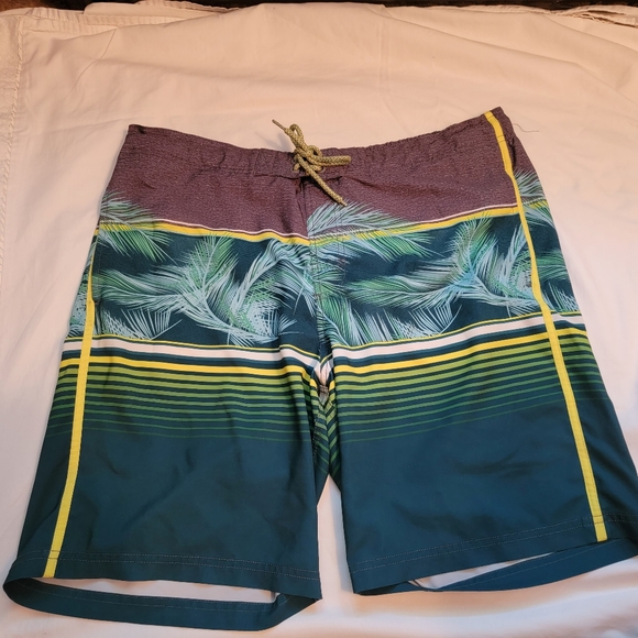 Large George Tropical Athletic Swimming Trunks - Picture 1 of 4
